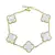 Pulsera Trebol blanco oro grande - comprar online