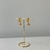 Brinco Folheado a Ouro 18k argola com pingente e ponto de luz - Bem Acessórios