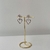 Brinco Folheado a Ouro 18k flor com coração