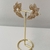 Brinco Folheado a Ouro 18k leque cravejado - comprar online