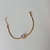 Pulseira folheada laminada com coração cristal