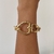 Pulseira folheada correntaria fecho de coração - comprar online