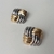 Brinco Folheado a Ouro 18k quadrado texturizado dois banhos - comprar online