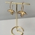 Brinco Folheado a Ouro 18k argola com meia flor dois banhos na internet