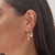 Brinco Semi Joia banhado a Ouro 18k argola click chave e cadeado - comprar online