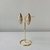 Brinco Folheado a Ouro 18k gota com pérola