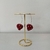 Brinco Folheado a Ouro 18k Morango com strass