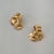 Brinco Folheado a Ouro 18k meia flor orgânica - comprar online