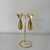Brinco Folheado a Ouro 18k borboleta com pendente