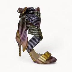 Lumina - Salto Fino colorido no cetim sunset - comprar online