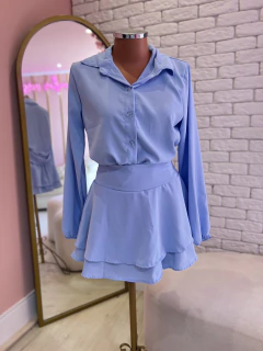 Conj. Blusa Social + Short Saia Babado 38/40 - comprar online