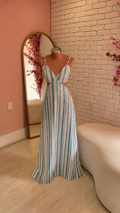 Vestido Longo Recort Listras (36-40) na internet