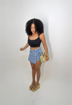 Short Saia Botões Jeans (38 ao 44) forma pequena na internet