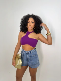 Short Jeans Bolso Frontal(40-42-44) Forma Pequena - Talu