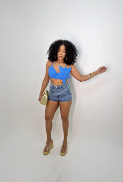Short Jeans Cinto Strass 38 ao 44 (Forma Pequena) na internet