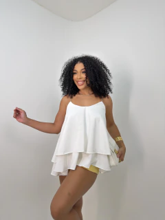 Blusa Seda Babado 36/40