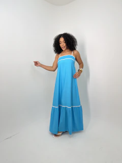 Vestido Bela Azul Viscolinho 36/40