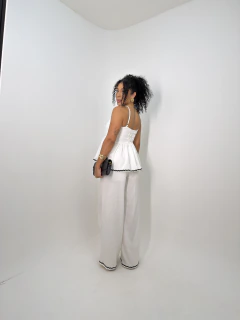Conj. Calça + Blusa Peplum Linho 38/42 na internet
