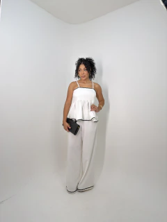 Conj. Calça + Blusa Peplum Linho 38/42