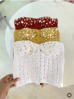 Cropped Corset Crochê ( 7 dias produção) 38/42