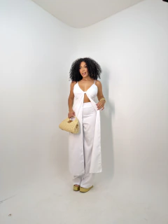 Conjunto Calça com bata Branco 38/40 - Talu