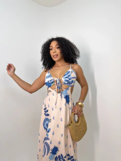 Vestido Longo Lany Est. azul 38/42 - Talu