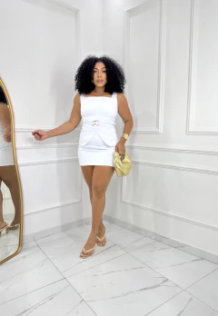 Conj. Saia Batinha Branco 38/40 - comprar online