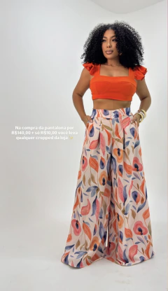 Combo Look Completo Pantalona + cropped ( cropped escolhe no zap) na internet