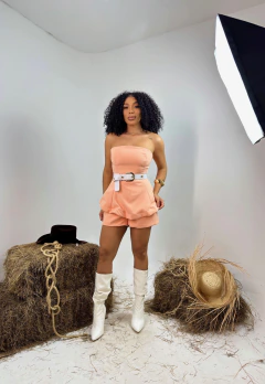 Conj. Corset + short Salmon 40