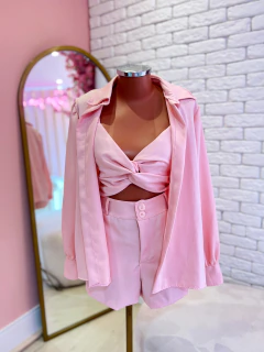 Conjunto 3 peças social Linho Rosa 38/40 - comprar online