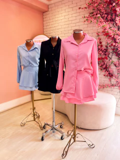 Conj. Blusa Social + Short Saia Babado 38/40