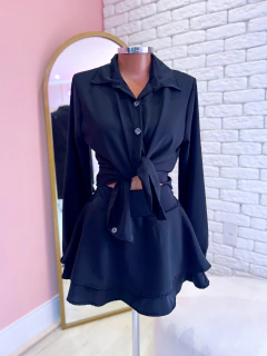 Conj. Blusa Social + Short Saia Babado 38/40 - Talu