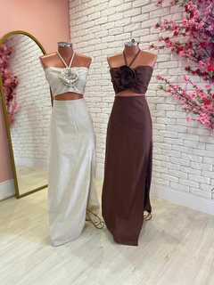Conjunto Linho Top Flor - loja online