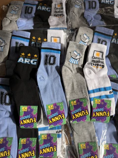 Medias 3/4 argentina pack x12