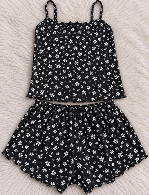 Pijama corto de morley - flores