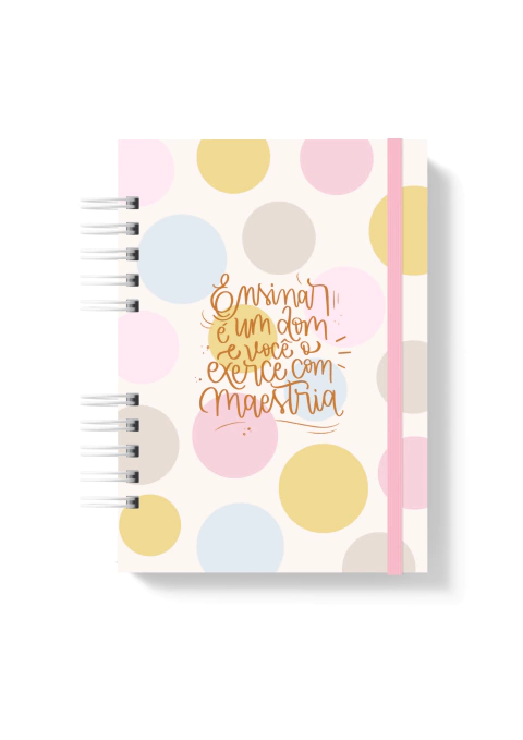 Planner da Professora A5 - Bolinhas coloridas - comprar online