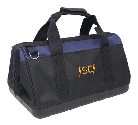 Bolsa Maleta Lona Para Ferramentas 20 Bolsos Fundo Rígido