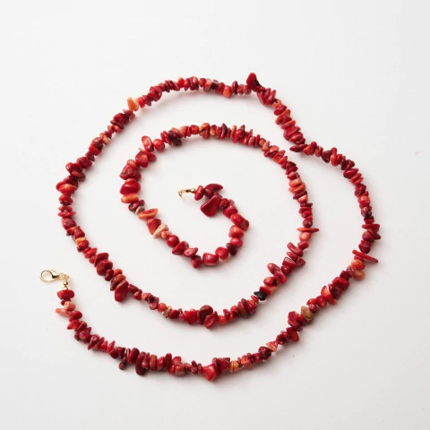 Colar Madrepérolas Vermelhas Longo - comprar online