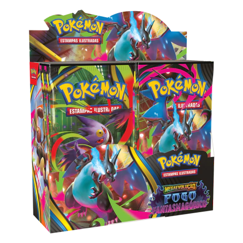 Pokémon TCG Mega Evolução Fogo Fantasmagórico - Booster Box ME2