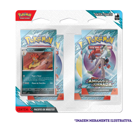 Blister Quadruplo Pokémon Scrafty Escarlate e Violeta 9 - Amigos De Jornada