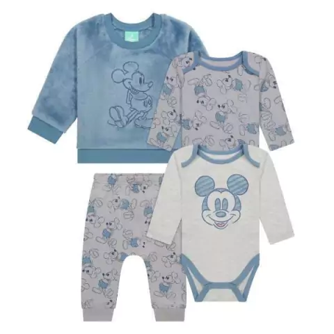 Conjunto Disney Mickey Mouse - 4 Peças