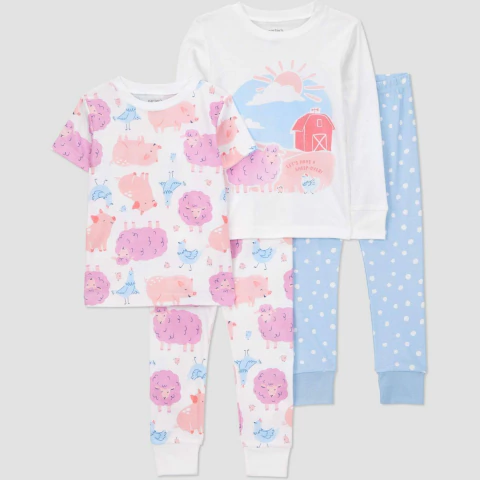 Pijama Carter´s Fazendinha 4 Peças