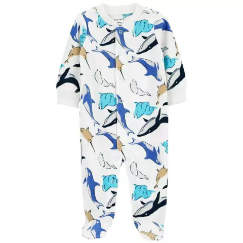 Macacão Carter´s em Fleece com Estampa de Baleia - comprar online