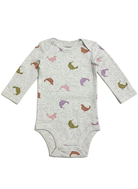 Body Carters Manga longa Passaros