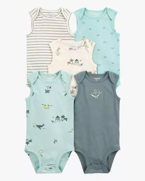 Kit Body Regata Carter´s Fundo do Mar - 5 Peças - comprar online