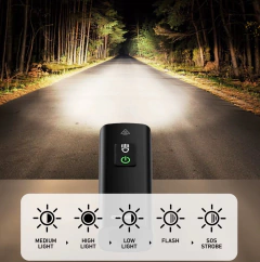 Linterna recargable para bicicleta 2000 L