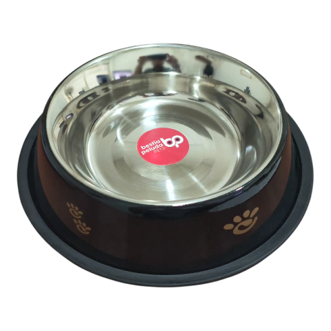 Comedero Bebedero Perro Acero Inoxidable Pesado 29 Cm 1,6 L Bestia Peluda