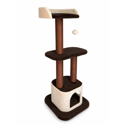 Rascador Torre Para Gatos Simon Felpa Sisal Gminasio Bestia Peluda 50 x 45 x 120 Cm