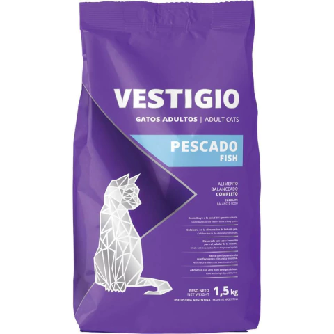 Alimento Balanceado Gatos Adultos Pescado Vestigio x 1,5 Kg