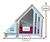 Cucha Casita Perro Gato Madera Nordico Comedero 60x41x51 Cm - Distribuidora Market Plus